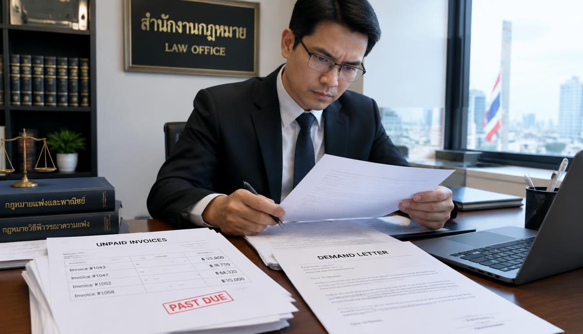 ภาพจำลอง: ผู้ตรวจสอบเอกสารการค้าและการขนส่งสินค้าที่ยังไม่ได้รับชำระ
