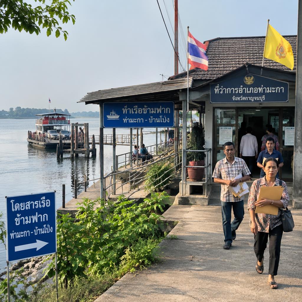 บรรยากาศเมืองในภาคกลาง พื้นที่ที่เรารับเรื่องขอหนังสือรับรองความประพฤติจากจังหวัดสมุทรสาคร