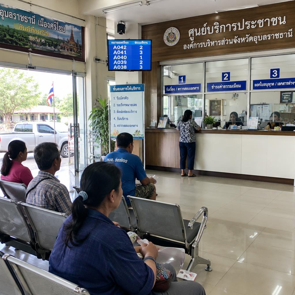 บรรยากาศเมืองในภาคตะวันออกเฉียงเหนือ พื้นที่ที่เรารับเรื่องขอหนังสือรับรองความประพฤติจากจังหวัดยโสธร