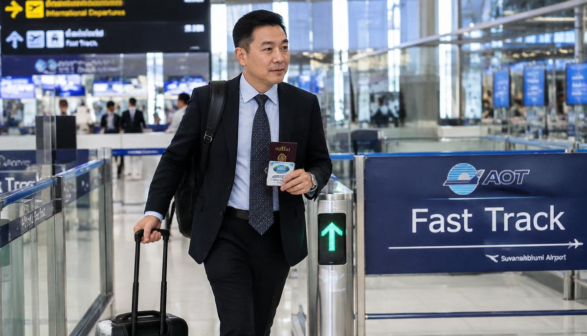 ภาพจำลอง: เจ้าหน้าที่จัดเตรียมเอกสารบริษัทสำหรับคำขอบัตรเดินทางธุรกิจ